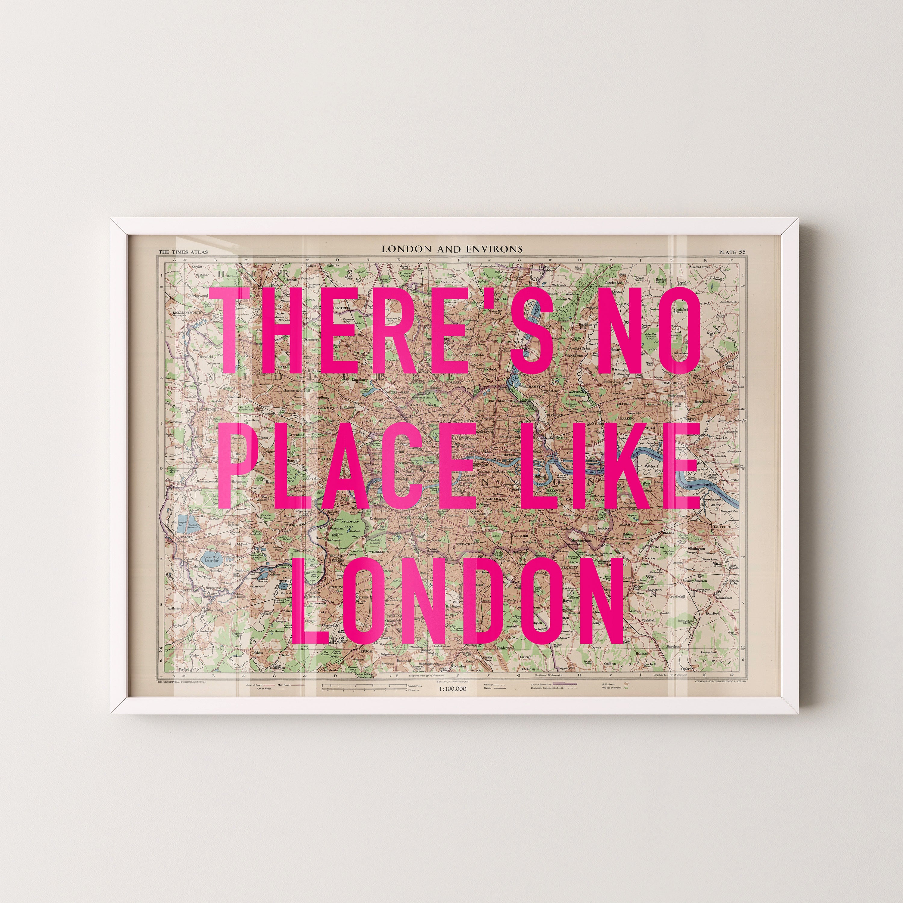 London Pop Art Map Print (landscape)
