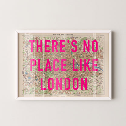 London Pop Art Map Print (landscape)
