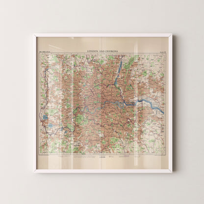London Pop Art Map Print (square)