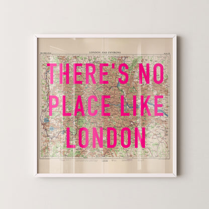 London Pop Art Map Print (square)