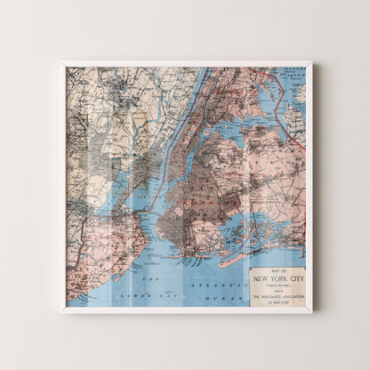 New York Pop Art Map Print (square)