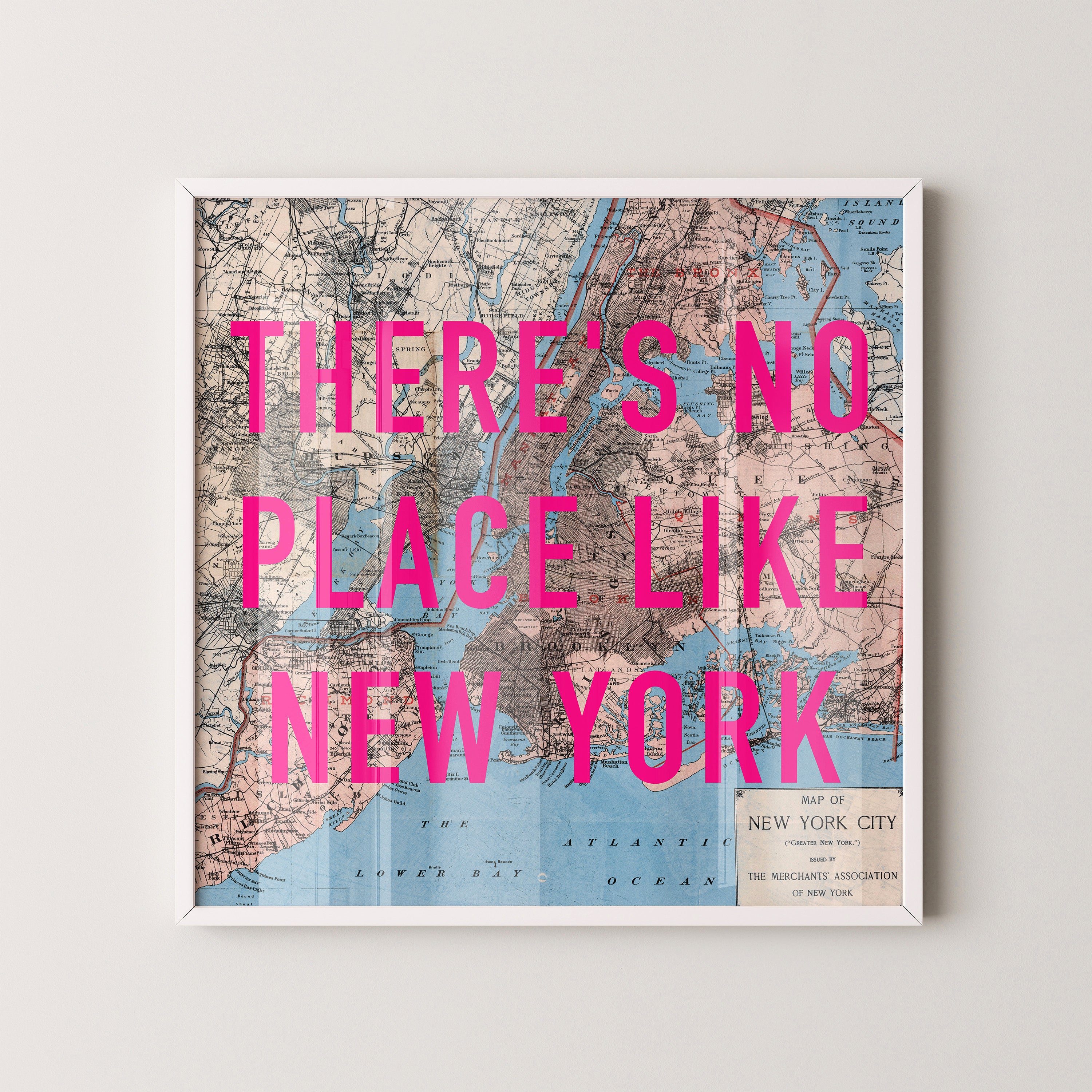 New York Pop Art Map Print (square)