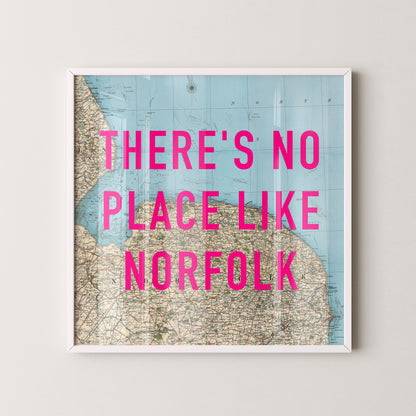 Norfolk Pop Art Map Print (square)