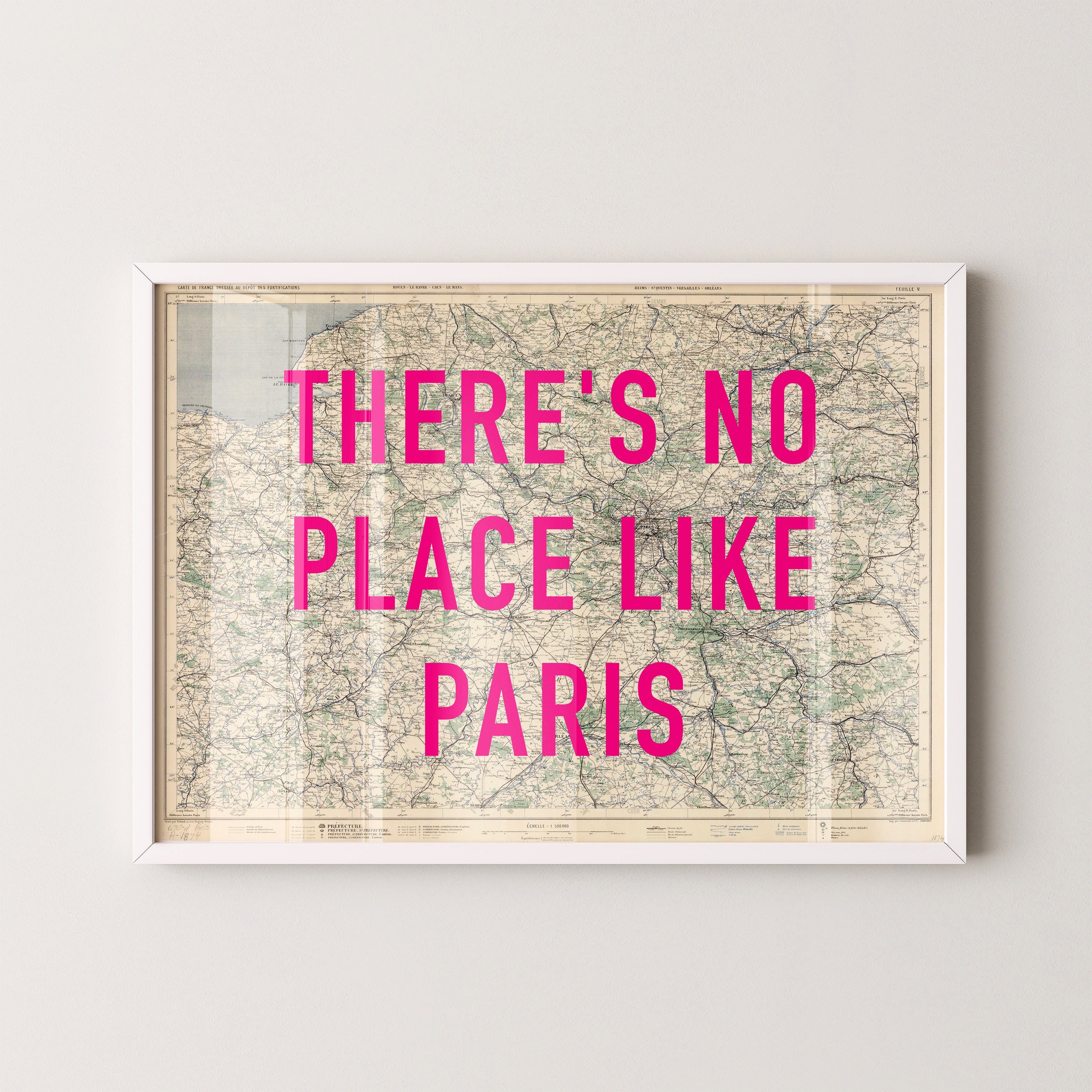 Paris Pop Art Map Print (landscape)