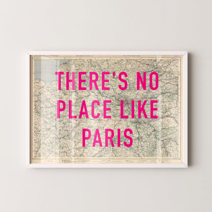 Paris Pop Art Map Print (landscape)