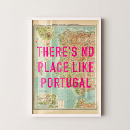 Portugal Pop Art Map Print (portrait)