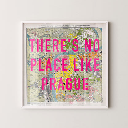 Prague Pop Art Map Print (square)