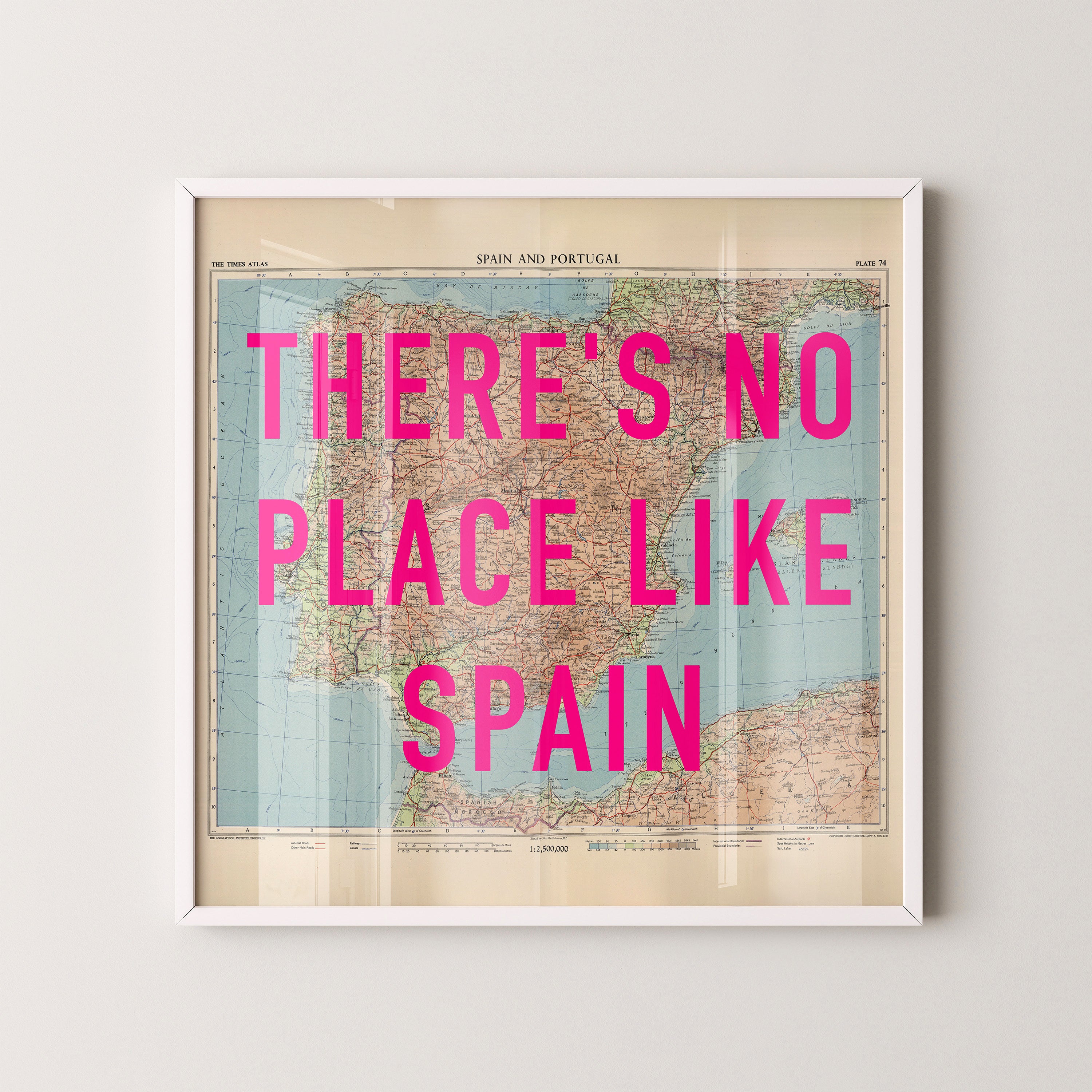 Spain Pop Art Map Print (square)