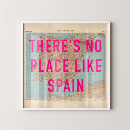 Spain Pop Art Map Print (square)