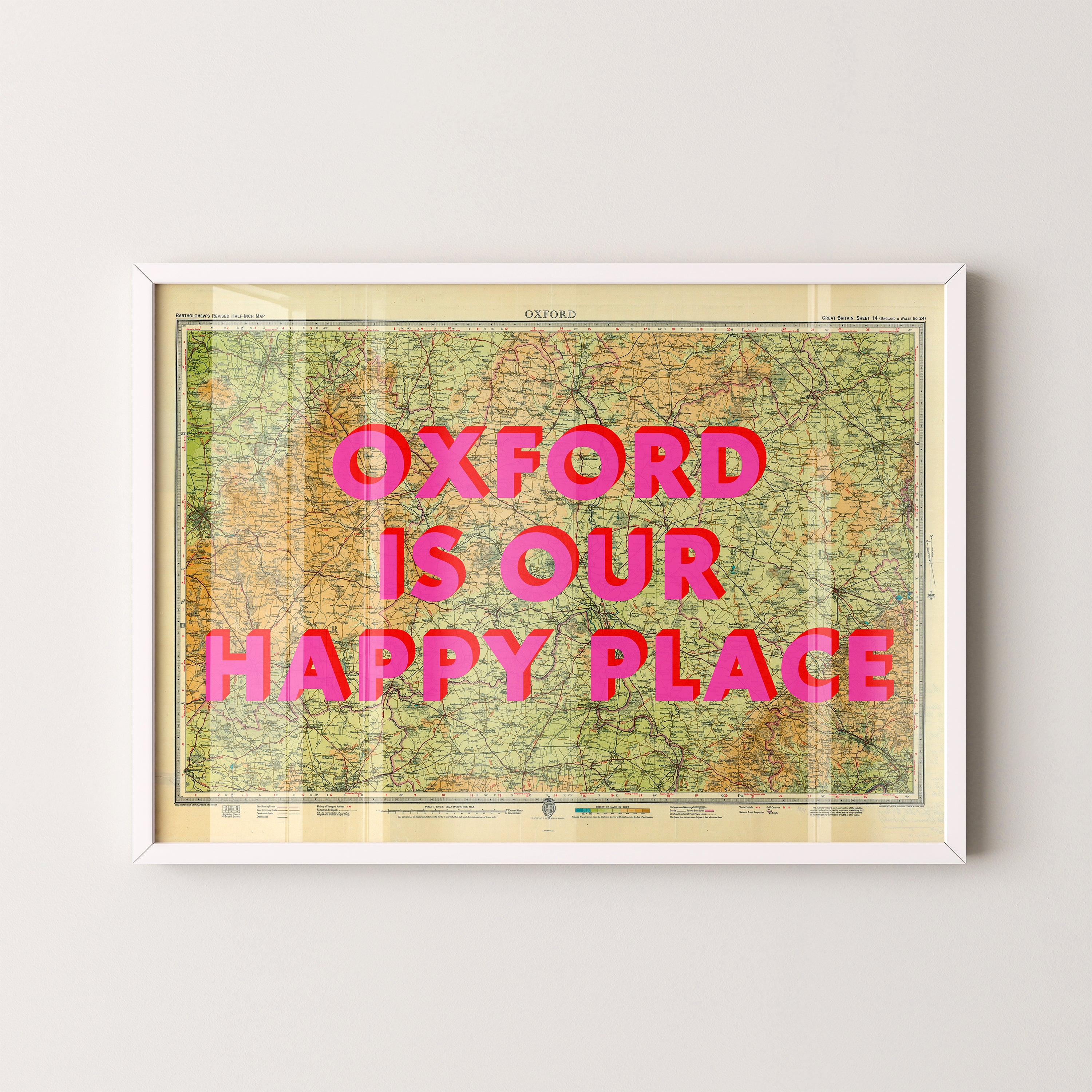 Oxford Pop Art Map Print (landscape)