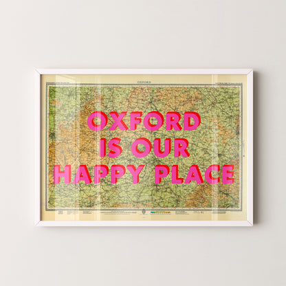 Oxford Pop Art Map Print (landscape)