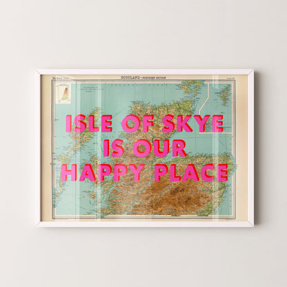 Isle of Skye Pop Art Map Print (landscape)