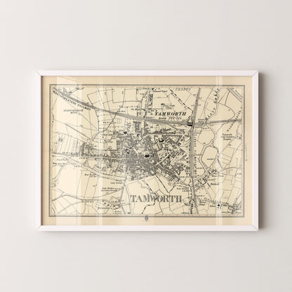 Tamworth Pop Art Map Print (landscape)