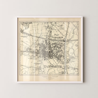 Tamworth Pop Art Map Print (square)