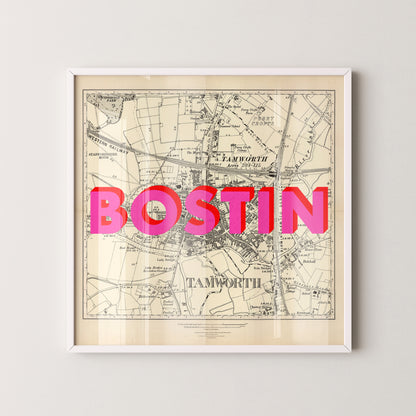 Tamworth Pop Art Map Print (square)