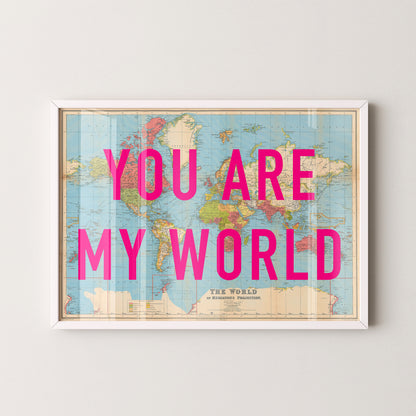 World Pop Art Map Print (landscape)