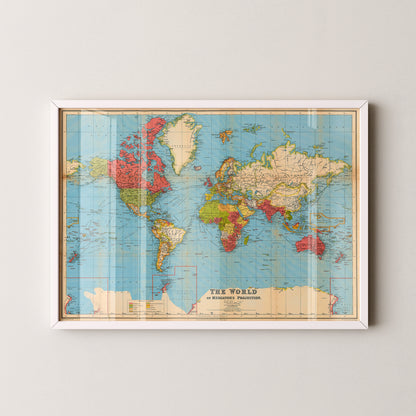 World Pop Art Map Print (landscape)