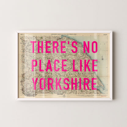 Yorkshire Pop Art Map Print (landscape)
