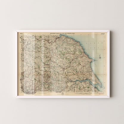 Yorkshire Pop Art Map Print (landscape)